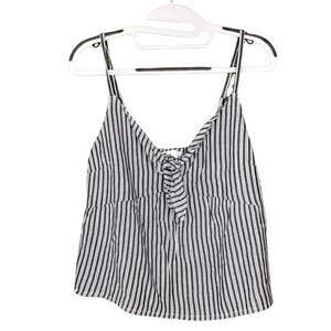 Hollister Womens Top Size Small White Striped Sleeveless Casual Wear Camisole